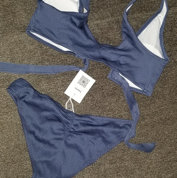 #14 ๐๏ธ๐๏ธ๐NEW TIE FRONT RUCHED BOTTOM BIKINI - Picture 6 of 6